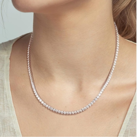 13 carat Diamond Tennis Necklace - Picture 4 of 12